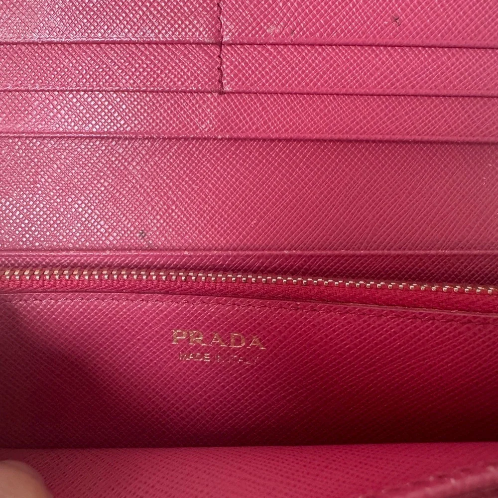 Prada Women’s Long Saffiano Metal Peonia Wallet